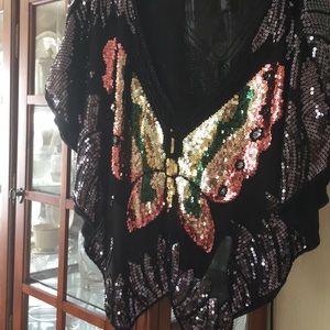 Sequined butterfly shawl from Forever 21